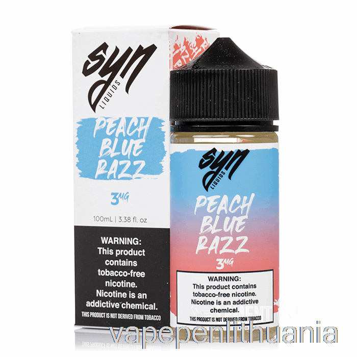 Peach Blue Razz - Syn Liquid - 100ml 3mg Vape Skystis